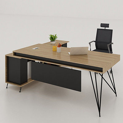 Mesa de computador de pedestal de metal Móveis de escritório diretos para escritório de supervisor separado