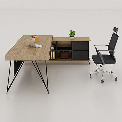 Mesa de computador de pedestal de metal Móveis de escritório diretos para escritório de supervisor separado
