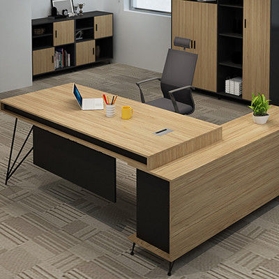 Mesa de computador de pedestal de metal Móveis de escritório diretos para escritório de supervisor separado