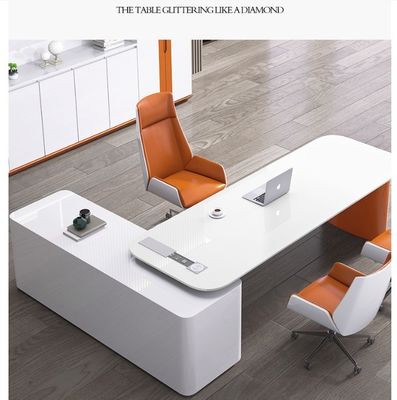 Mesa executiva personalizada em forma de L Mobiliário de escritório Mesas personalizadas
