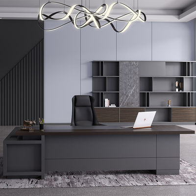 Escritório Moderno Chefe Escritório L-Forma de Computador Escritório com espessura de 50 mm Top de Mesa