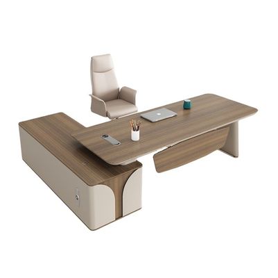 50mm Mesa de cima em forma de L Escritório Mesa de escritório de tamanho personalizado Mobiliário para escritório moderno