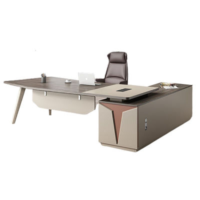 Mesa executiva de madeira maciça Design moderno e elegante para móveis de escritório confortáveis