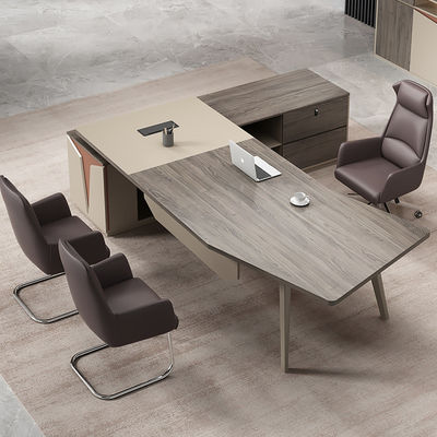Mesa executiva de madeira maciça Design moderno e elegante para móveis de escritório confortáveis