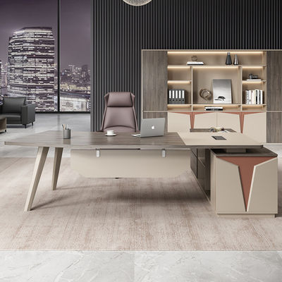Mesa executiva de madeira maciça Design moderno e elegante para móveis de escritório confortáveis