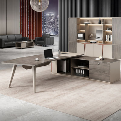 Mesa executiva de madeira maciça Design moderno e elegante para móveis de escritório confortáveis