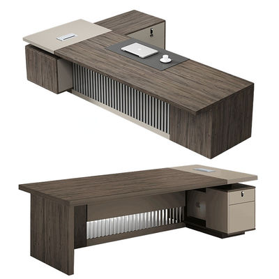 Tipo de negócio Design de escritório de madeira moderna Mesa de escritório para CEO Chefe Gerente Necessidade de escritório