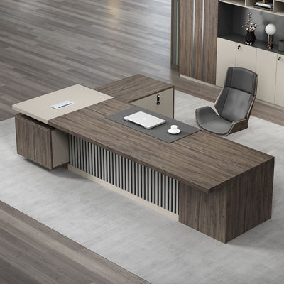 Design de mobiliário de escritório de madeira executivo mesa de escritório para chefe CEO e gerente