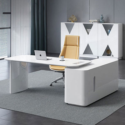 ISO9001 / ISO14001 Certificado JUNYI CEO Escritório Mesa e cadeira com MDF Verniz de cozimento
