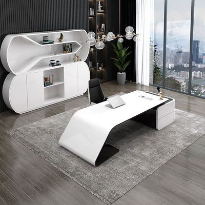 Presidente Executivo de luxo Gerente Supervisor Mesa com MDF material de verniz de cozimento
