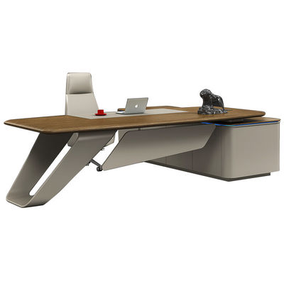 Tipo de negócio Design de luxo moderno Executivo Mesa de escritório de madeira para CEO Diretor Mesa