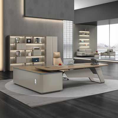 Tipo de negócio Design de luxo moderno Executivo Mesa de escritório de madeira para CEO Diretor Mesa