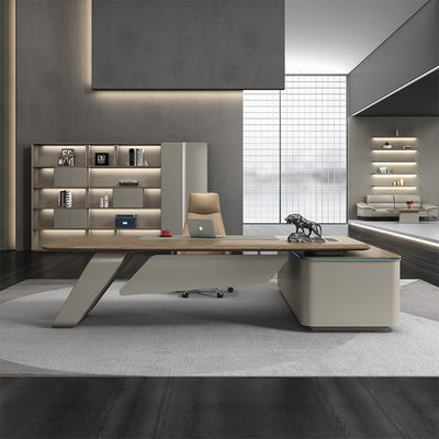 Tipo de negócio Design de luxo moderno Executivo Mesa de escritório de madeira para CEO Diretor Mesa