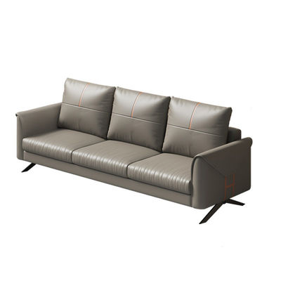 Sofá seccional de três lugares de estilo chinês mesa de café conjunto combinado para recepção de negócios