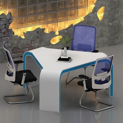 ODM Escritório Triângulo Moderno Combinação de Mesa e Cadeira Small Showroom Mesa de Conferência