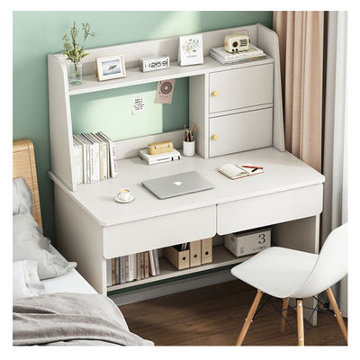 Estúdio estante de combinação escritório de escritório em casa com mesa multifuncional e design simples