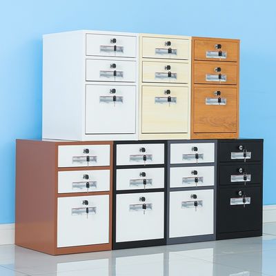 Arquivo de escritório de design industrial com fechadura e três gavetas móveis Armazenamento OEM