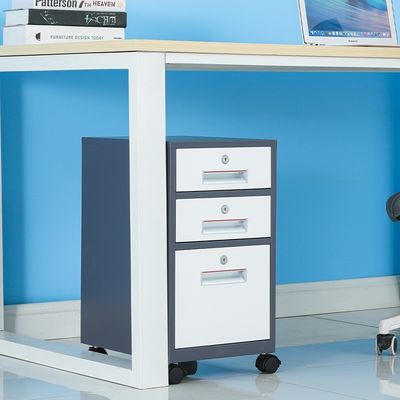 Arquivo de escritório de design industrial com fechadura e três gavetas móveis Armazenamento OEM