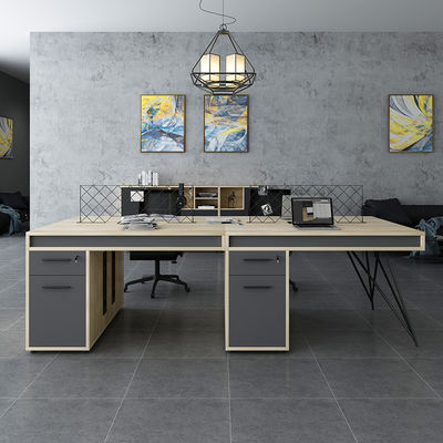 Combinação simples de mesa e cadeira de mobiliário de escritório moderno para estação de trabalho aberta do pessoal
