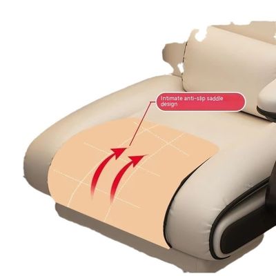 Cadeira de jogos ergonômica de couro de PU inclinável de 135 graus com apoio de pé em preto e rosa