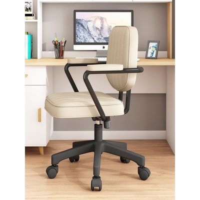 Cadeira de computador de estudo em casa de acabamento castanho para assento confortável e ergonômico das crianças