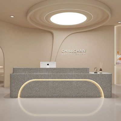 Recepção Multifuntcional Simples e Moderna para Restaurante Branco de Luxo