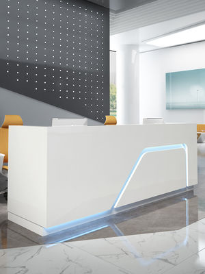 Modern Design Reception Desk para recepção corporativa personalizada e inscrição em conferências