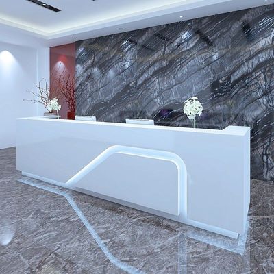 Modern Design Reception Desk para recepção corporativa personalizada e inscrição em conferências