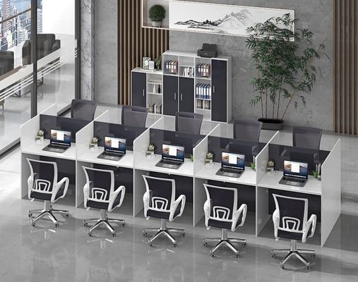 Estação de trabalho de mobiliário de escritório privado moderno com conjuntos de secretária e cadeira extensíveis