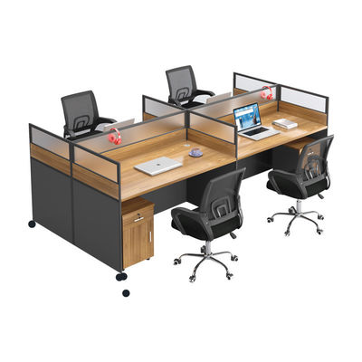Estação de trabalho de estilo moderno com combinação de mesas e cadeiras personalizáveis