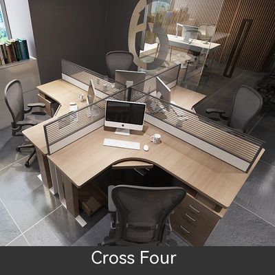 Estação de trabalho de escritório de computador simples de painel modular para 2 4 6 pessoas