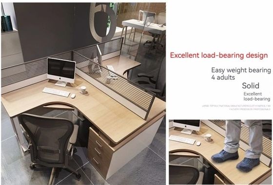 Estação de trabalho de escritório de computador simples de painel modular para 2 4 6 pessoas