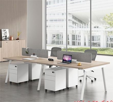 Combinação de mobiliário de escritório simples moderno 4 6 assento artificial mesa assento de cartão de tela