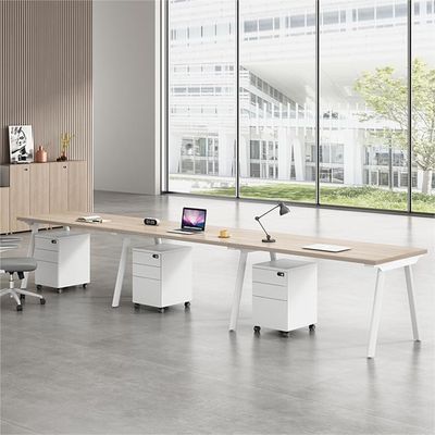 Combinação de mobiliário de escritório simples moderno 4 6 assento artificial mesa assento de cartão de tela