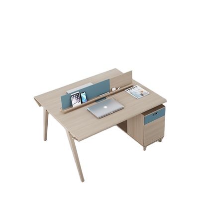Mobiliário de escritório moderno de madeira Escritório de pessoal com design em forma de L e embalagem de correio em Y
