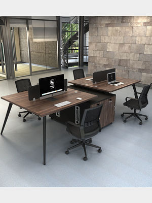 Estação de trabalho de combinação de mesa e cadeira personalizável para 4-6 pessoas para locais de negócios