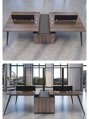 Estação de trabalho de combinação de mesa e cadeira personalizável para 4-6 pessoas para locais de negócios