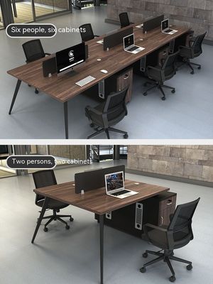 Estação de trabalho de combinação de mesa e cadeira personalizável para 4-6 pessoas para locais de negócios
