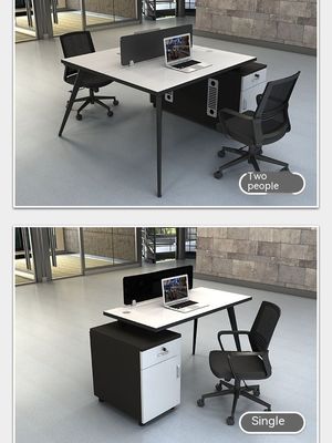 Estação de trabalho de combinação de mesa e cadeira personalizável para 4-6 pessoas para locais de negócios