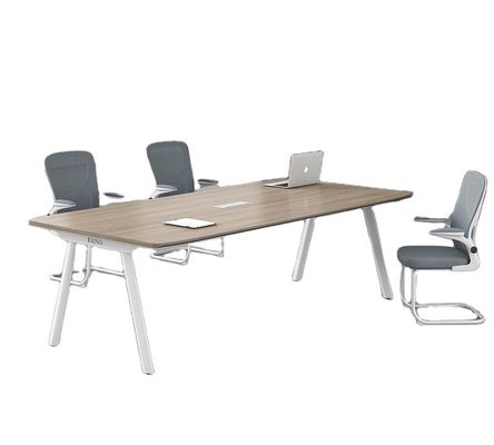 Tamanho personalizado pernas de metal retangulares mesa de reunião mesa de reuniões mesa de conferência moderna