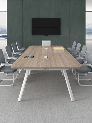 Tamanho personalizado pernas de metal retangulares mesa de reunião mesa de reuniões mesa de conferência moderna