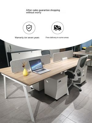 Mobiliário de escritório moderno painel de MDF mesas e cadeiras de escritório