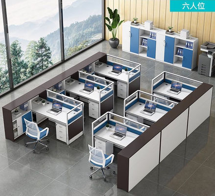 Cabelos retos Funcionários de escritório Mesa de trabalho e combinação de cadeira para mesa de escritório