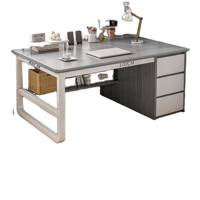 Mobiliário de escritório moderno e simples Mesa de trabalho de quarto de madeira de ferro para escritório em casa