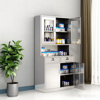 90*40*180cm Especificações Gabinete de Medicina de Aço Inoxidável para Hospital e Clínica