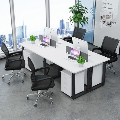 Pernas de metal Modern Multi-Person Desk Set para a organização de escritório exigida pelo cliente