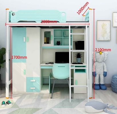 Cama de cama de aço com escadas de escritório fornecida pelo cliente e móveis modernos para o quarto