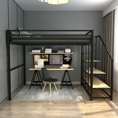Banister Stairs Double Loft Bed com estrutura de metal e Space Capsule Hotel Bed Cabinet