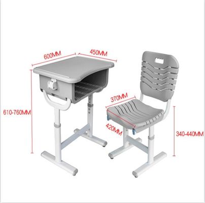 Crianças/Crianças Set de secretária e cadeira de plástico para estudo escolar ISO9001 Certificado ISO14001