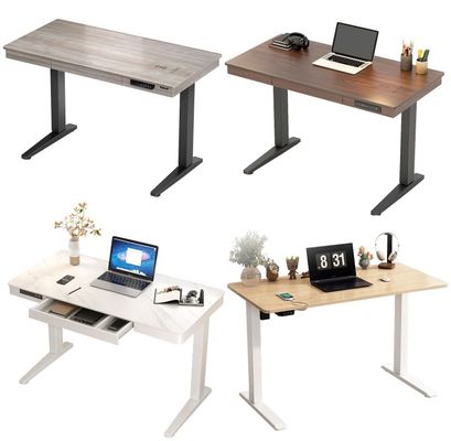 Mesa de escritório única para computador portátil em pé e livre menos de 50 dB ruído aço inoxidável